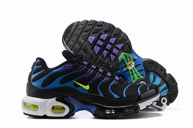 Nike Air Max Plus Tn Men's Running Shoes Black Blue Yellow-67 - Click Image to Close